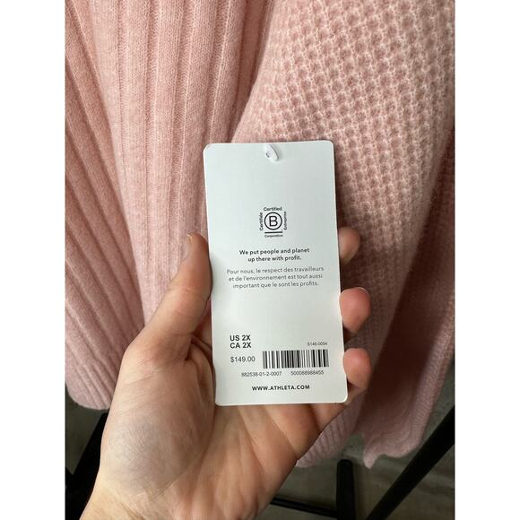 Athleta Pink Crew Neck Sweater - Picture 6 of 9